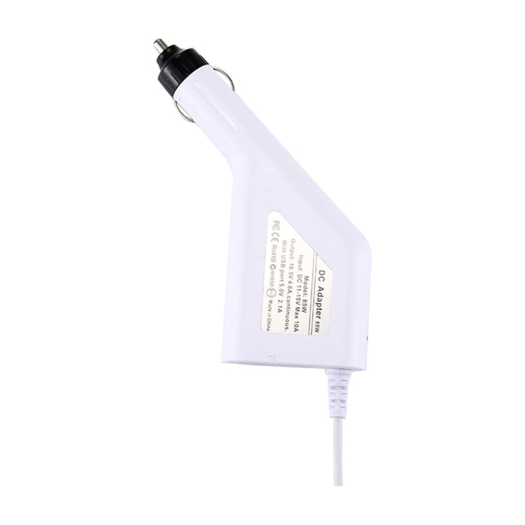 5 Pin L Style MagSafe 1 Car Charger with 1 USB Port for Apple Macbook A1150 / A1151 / A1172 / A1184 / A1211 / A1370, Length: 1.7m, 85W 18.5V 4.6A
