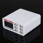 899 30W QC 3.0 6 USB Ports Fast Charger with LCD Digital Display — 899