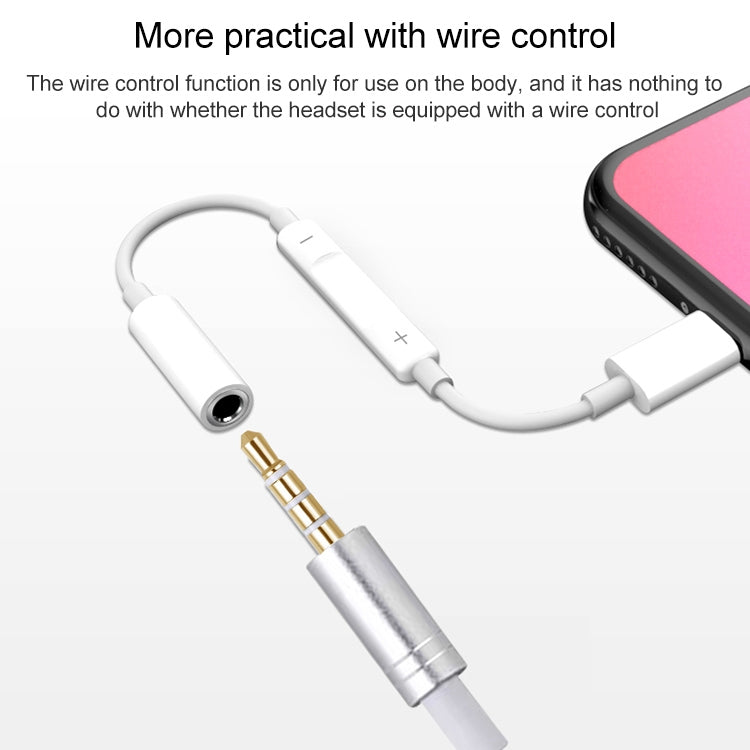MH020 8 Pin to 3.5mm Headphone Jack Adapter Support Self-timer / Song / Line Control — view 5