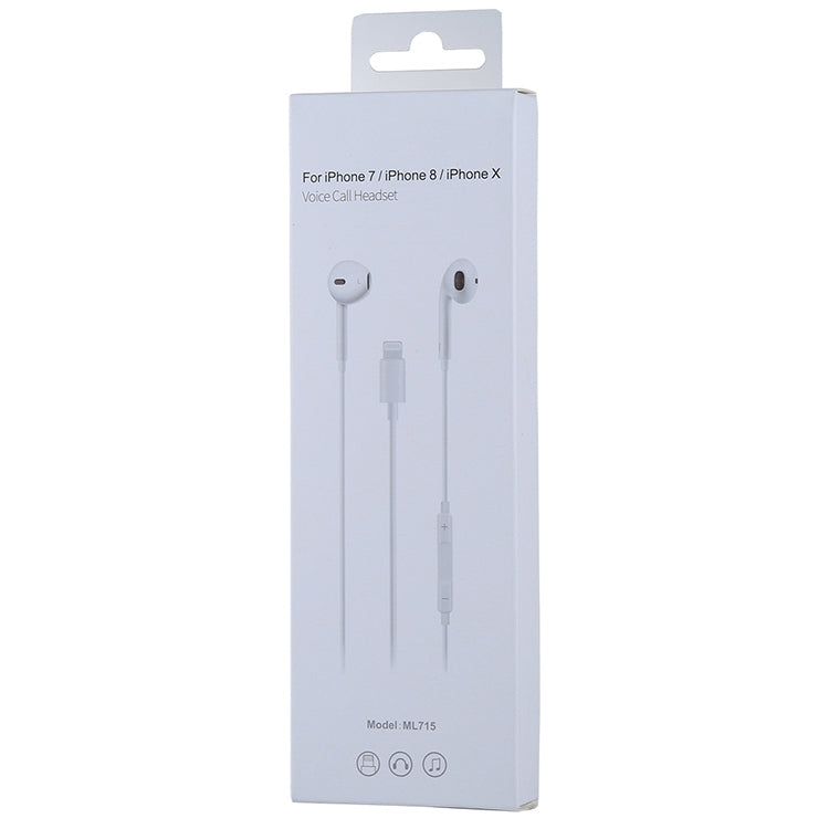ML715 1.2m 8 Pin Port Wire Control Bluetooth Earphone, Calls, Volume Control — view 3