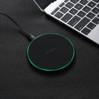 DC 9V 1.67A / 5V 1A Universal Round Shape Qi Standard Fast Wireless Charger with Indicator Light — view 6