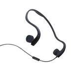 Rear Hanging Wire-Controlled Bone Conduction Outdoor Sports Headphone — Black