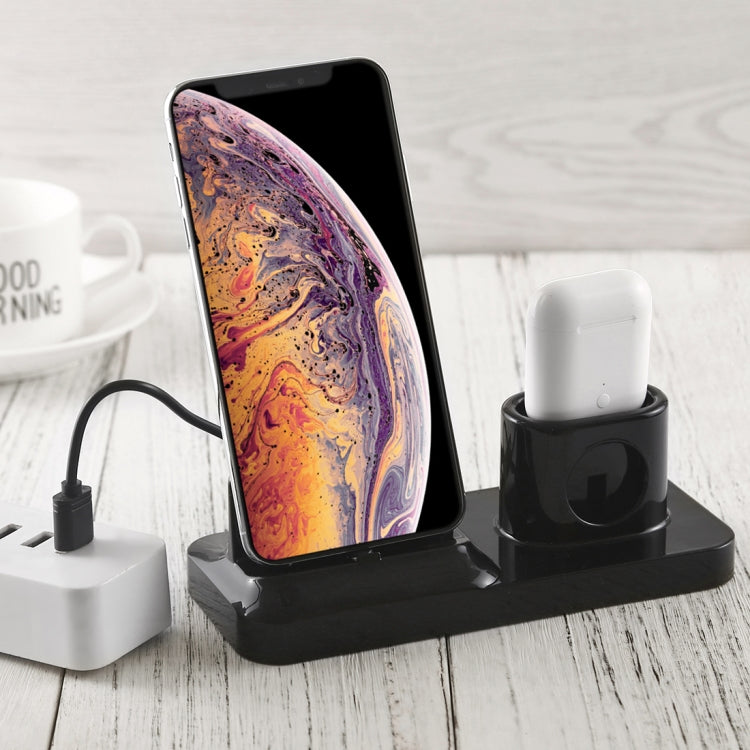 Wireless Rechargeable Base Charging Station Holder for Mobile Phone & Headset, with Micro USB + USB-C / Type-C + 8 Pin Interface — view 8