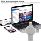 4 in 1 8GB USB 3.0 + 8 Pin + Mirco USB + USB-C / Type-C Dual-use Flash Drive with OTG Function — view 6
