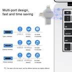 4 in 1 64GB USB 3.0 + 8 Pin + Mirco USB + USB-C / Type-C Dual-use Flash Drive with OTG Function — view 7