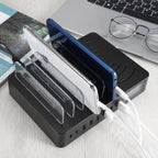 50W 6 USB Ports + 2 USB-C / Type-C Ports + Wireless Charging Multi-function Charger with LED Display & Detachable Bezel, AU Plug — view 11