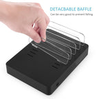 50W 6 USB Ports + 2 USB-C / Type-C Ports + Wireless Charging Multi-function Charger with LED Display & Detachable Bezel, AU Plug — view 7
