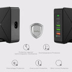 F88 3 x USB + 2 x USB-C / Type-C Ports QC3.0 Desktop Charger — view 5