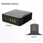 F88W 3 x USB + 2 x USB-C / Type-C Ports QC3.0 Desktop Charger with Wireless Charging Function — view 4