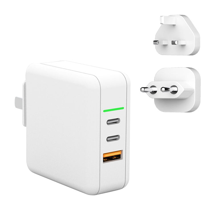 65W USB Ports x 1 + Type-C Port x 2 GaN Portable Mini Fast Charger Travel Charger with UK & US & EU Plug Set — view 12