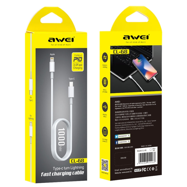 AWEI CL-68 3A Type-C / USB-C to 8 Pin PD Fast Charging Data Cable, Length: 1m — view 4
