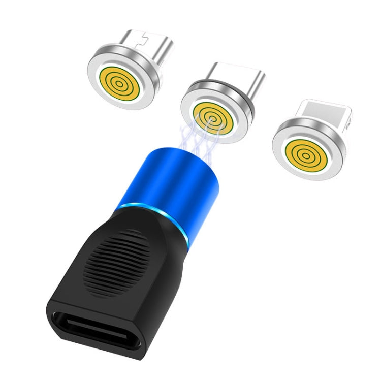 4 in 1 3A 8 Pin & USB-C / Type-C & Micro USB Zinc Alloy Magnetic Charging Head + USB-C / Type-C Magnetic Charging Adapter Set — USB-C / Type-C