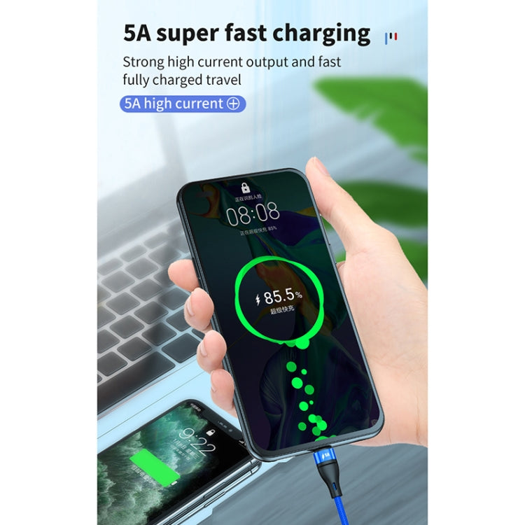 40W 5A USB to Micro USB + USB-C / Type-C + 8 Pin Fast Charging Data Cable, Cable Length: 1.2m — view 5