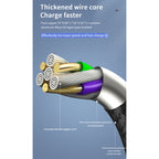 40W 5A USB to Micro USB + USB-C / Type-C + 8 Pin Fast Charging Data Cable, Cable Length: 1.2m — view 9