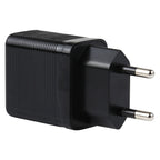 LZ-728 2 in 1 18W QC 3.0 USB Interface Travel Charger + USB to 8 Pin Data Cable Set, EU Plug, Cable Length: 1m — Black