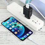 LZ-728 2 in 1 18W QC 3.0 USB Interface Travel Charger + USB to 8 Pin Data Cable Set, EU Plug, Cable Length: 1m — view 7