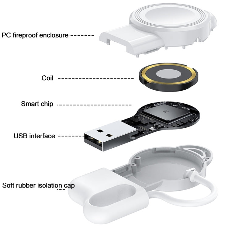 adj-983 Portable Magnetic Wireless Charger for Apple Watch