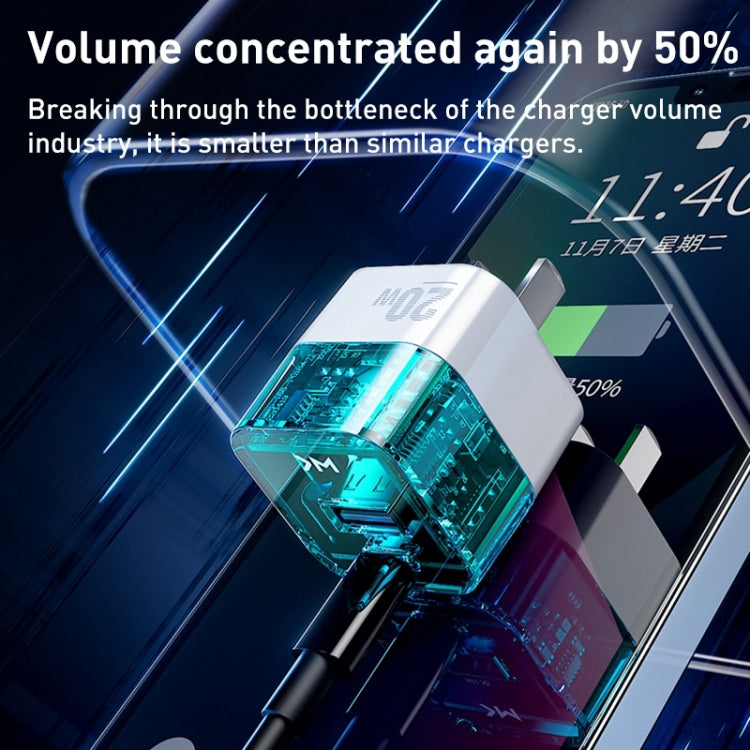 WK WP-U149 20W USB+USB-C/Type-C Dual Port Transparent Charger, Specifications: US Plug — view 5