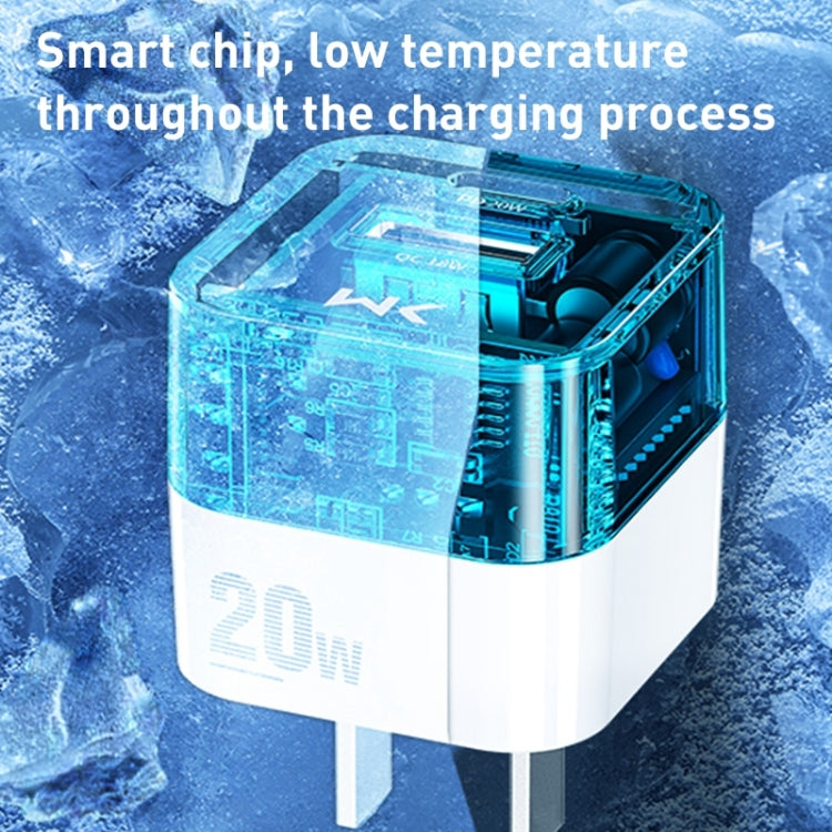 WK WP-U149 20W USB+USB-C/Type-C Dual Port Transparent Charger, Specifications: US Plug — view 7