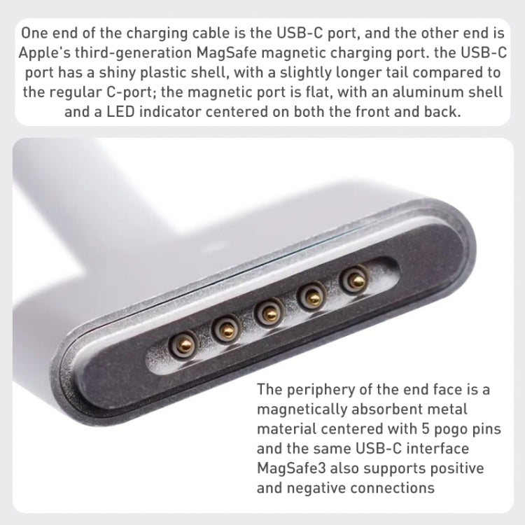 Fast Charging Data Cable, Length: 2m, A2363 USB-C / Type-C to Magsafe 3 — view 5