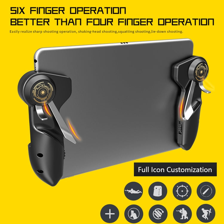 MeMo AKpad6K Snap-on Six Finger Linkage Trigger Imitation Shooting Game Controller for Tablet PC, One Pair