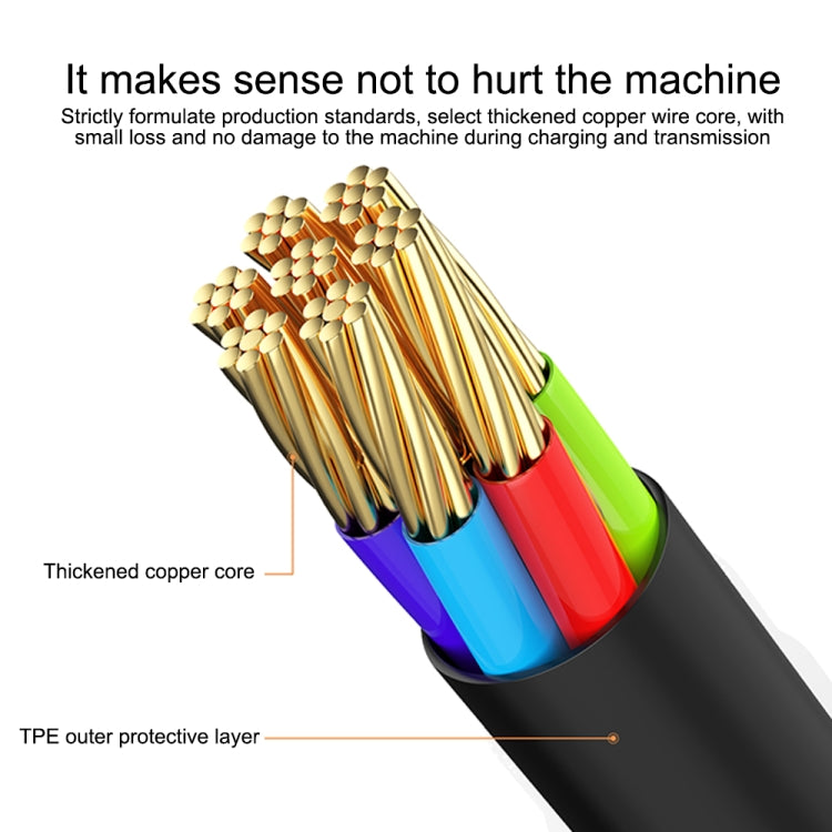 IVON CA87 USB to Micro USB TPE Fast Charge Data Cable, Cable Length: 1m