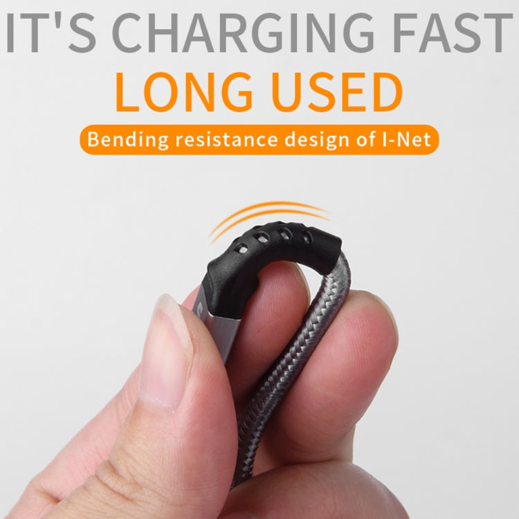 IVON CA89 2.1A USB to Micro USB Braid Fast Charge Data Cable, Cable Length: 1m