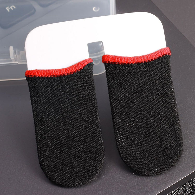 Silver Fiber Touchscreen Anti-slip Anti-sweat Gaming Finger Cover for Thumb / Index Finger — Blue