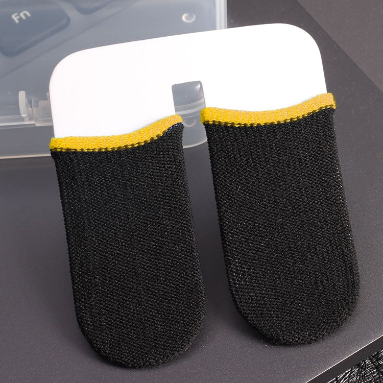 Silver Fiber Touchscreen Anti-slip Anti-sweat Gaming Finger Cover for Thumb / Index Finger — Red