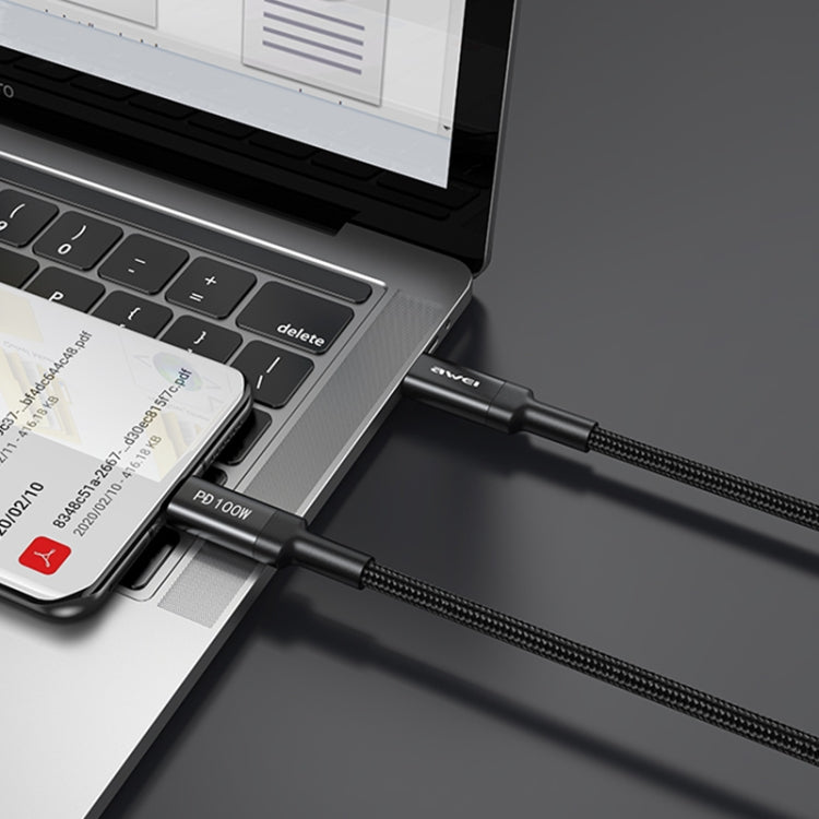 awei CL-117T 1m 5A Type-C to Type-C Fast Charging Cable — view 11
