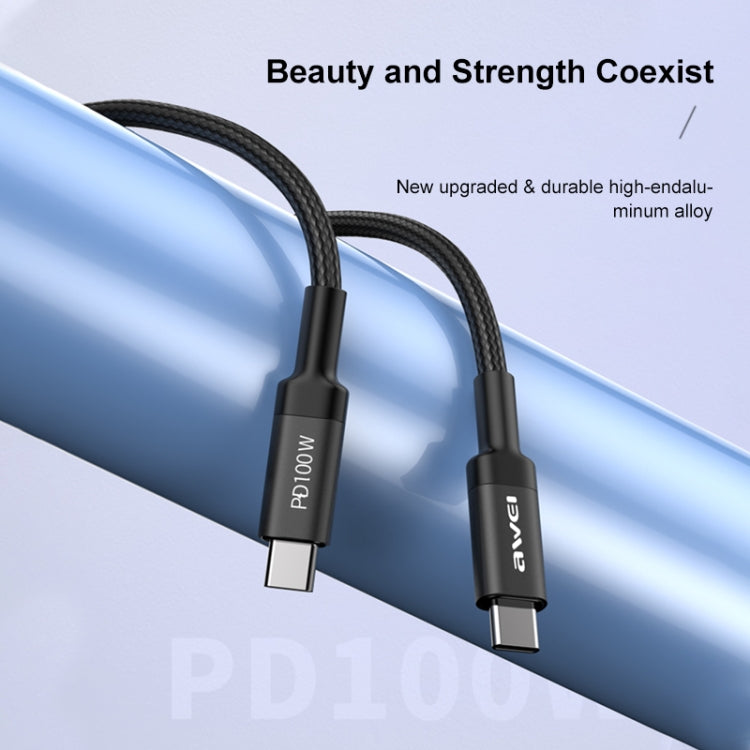awei CL-117T 1m 5A Type-C to Type-C Fast Charging Cable — view 6