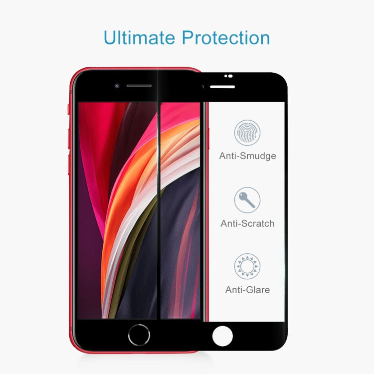 For iPhone SE 2022 / 2020 Full Screen Large Arc Edge High Aluminum Tempered Glass Film