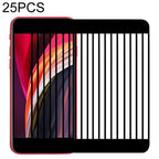For iPhone SE 2022 / 2020 25 PCS Full Screen Large Arc Edge High Aluminum Tempered Glass Film