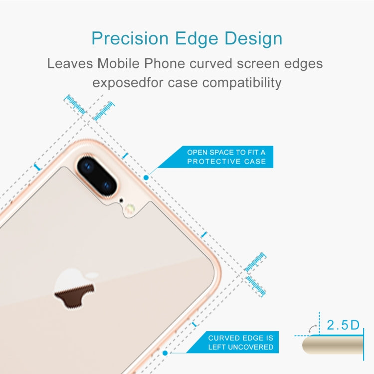 For IPhone 8 Plus & 7 Plus rear membrane 0.3mm 9H hardness 2.5d arc frontier defense explodes high-quality tempered rear membrane