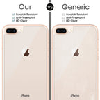 For IPhone 8 Plus & 7 Plus rear membrane 0.3mm 9H hardness 2.5d arc frontier defense explodes high-quality tempered rear membrane