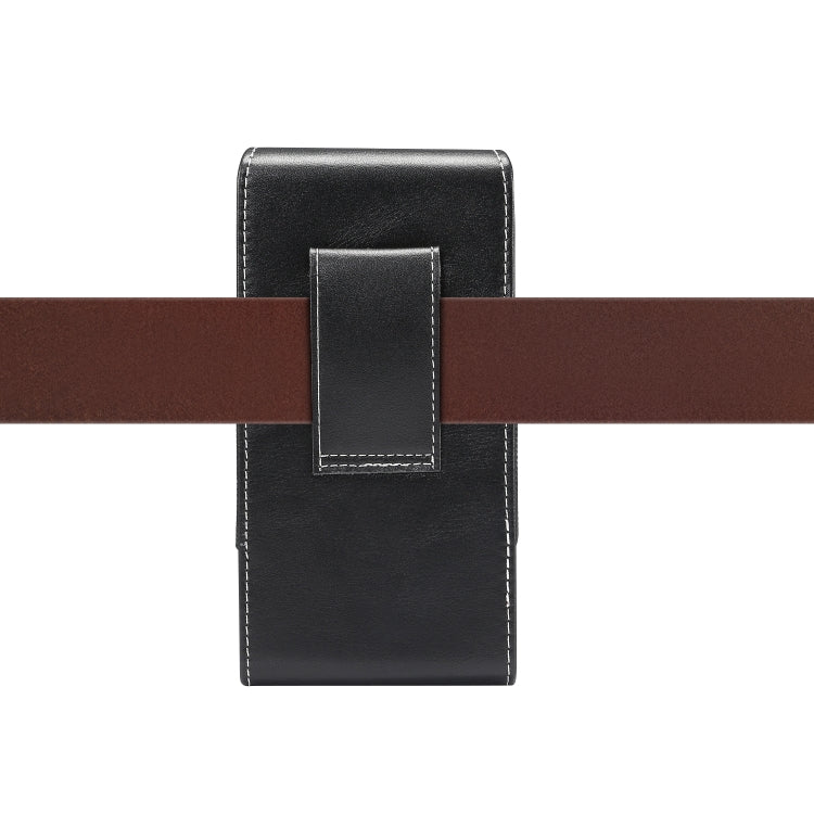 6.0 inch Universal Vertical Lambskin Texture Waist Bag for iPhone XS Max, Galaxy S10+, Huawei P30 Pro