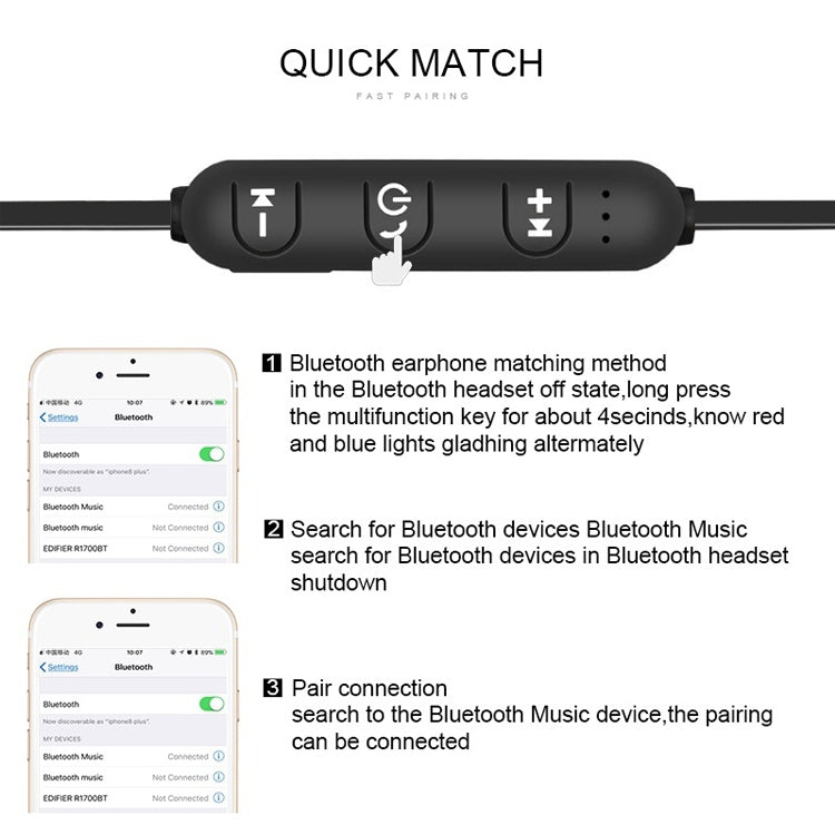 XT11 Magnetic In-Ear Wireless Bluetooth V4.2 Earphones — XT11 (Tarnish)