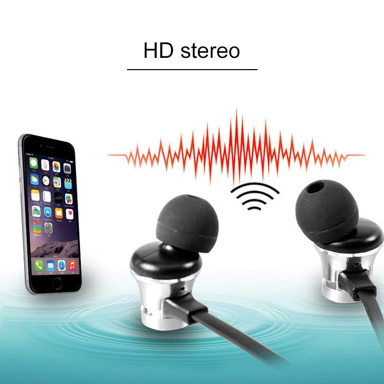 XT11 Magnetic In-Ear Wireless Bluetooth V4.2 Earphones — Silver