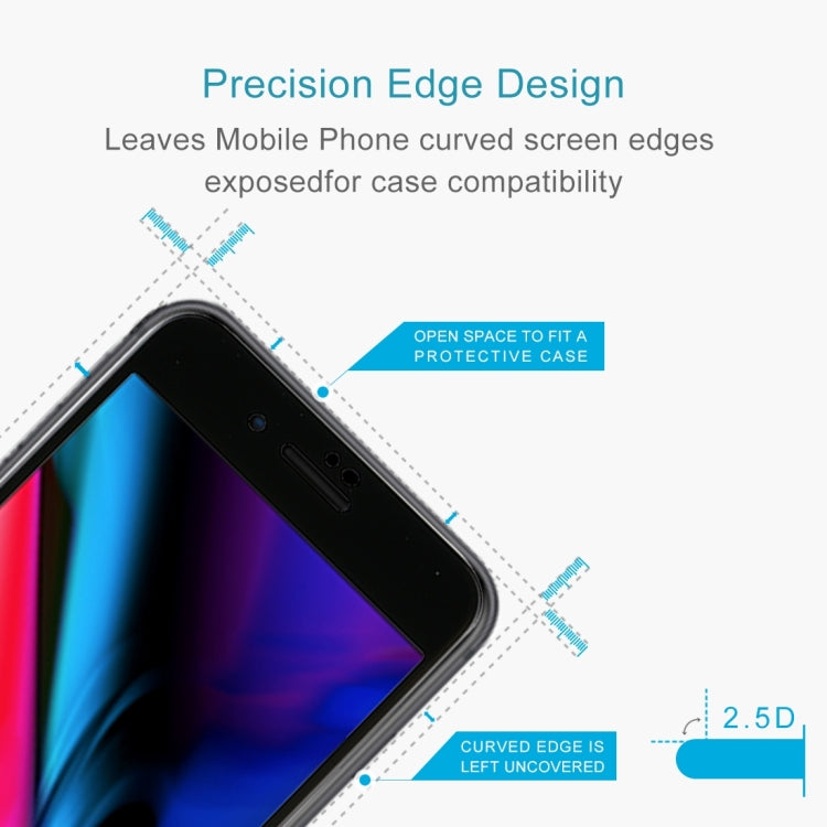 For iPhone 8 Plus & 7 Plus 0.3mm 9H Surface Hardness 5D Curved Full Screen Tempered Glass Screen Protector