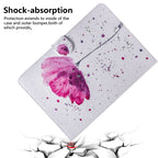 Purple Orchids Pattern Horizontal Flip Leather Case for iPad Mini (2019) / 4 / 3 / 2 / 1, with Holder & Card Slot & Wallet