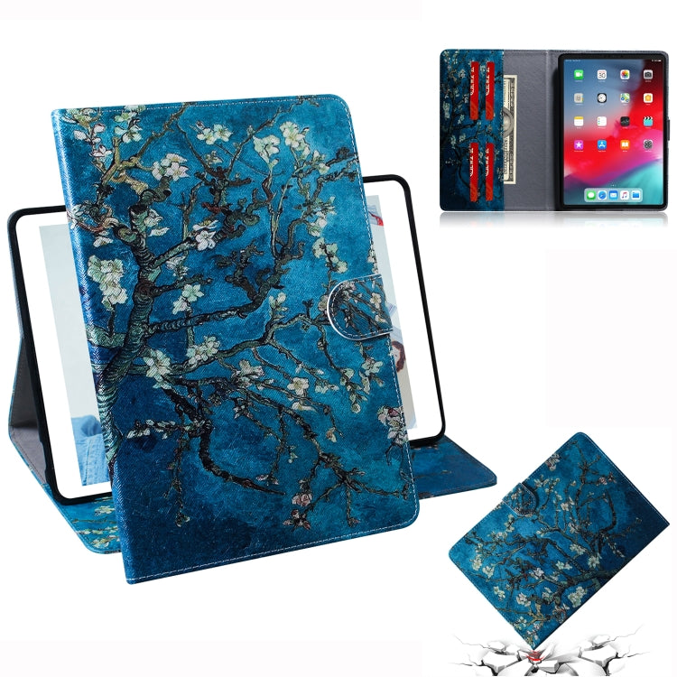 Apricot Blossom Pattern Horizontal Flip Leather Case for iPad Pro 11 inch (2018), with Holder & Card Slot & Wallet