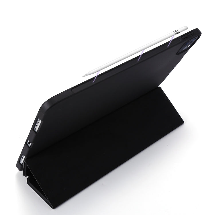 PC + PU Leather Tablet Case with Three-folding Holder, For iPad Pro 11 (2020)