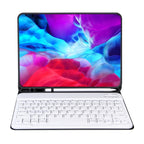 X-11B Skin Plain Texture Detachable Bluetooth Keyboard Tablet Case for iPad Pro 11 inch 2020 / 2018, with Pen Slot