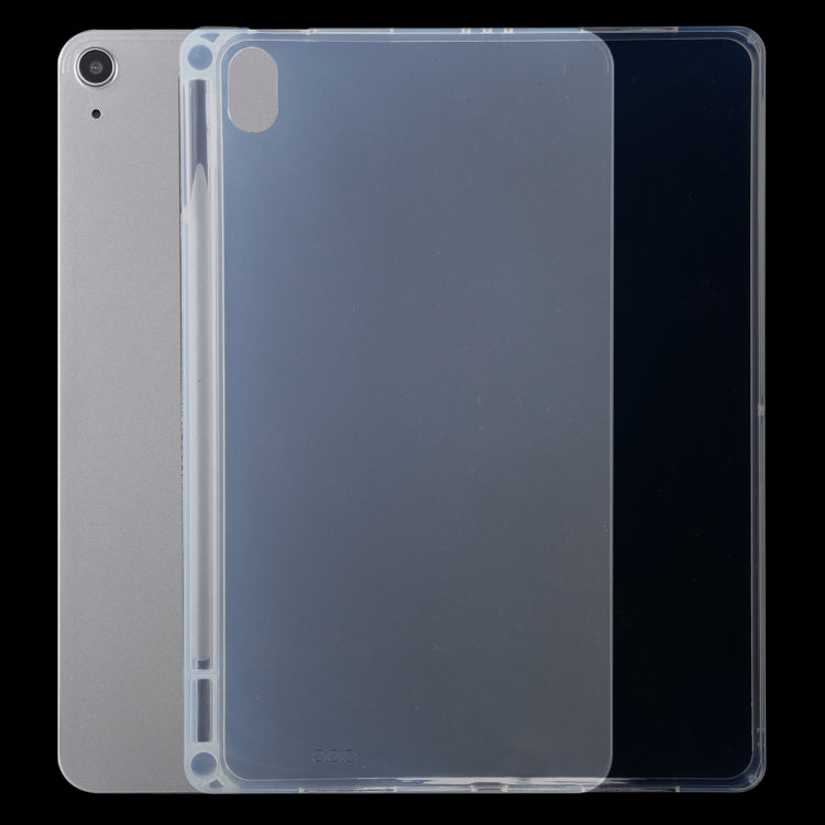 0.75mm Transparent TPU Protective Case with Pen Slot For iPad Air 2022 / 2020 10.9 / iPad Pro 11 2018
