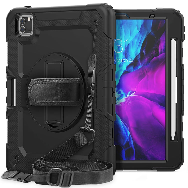 Pro 11 inch (2020) Shockproof Colorful Silica Gel + PC Protective Tablet Case with Holder & Shoulder Strap & Hand Strap & Pen Slot, For iPad Pro 11 inch (2018)