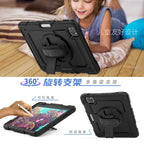 Pro 11 inch (2020) Shockproof Colorful Silica Gel + PC Protective Tablet Case with Holder & Shoulder Strap & Hand Strap & Pen Slot, For iPad Pro 11 inch (2018)