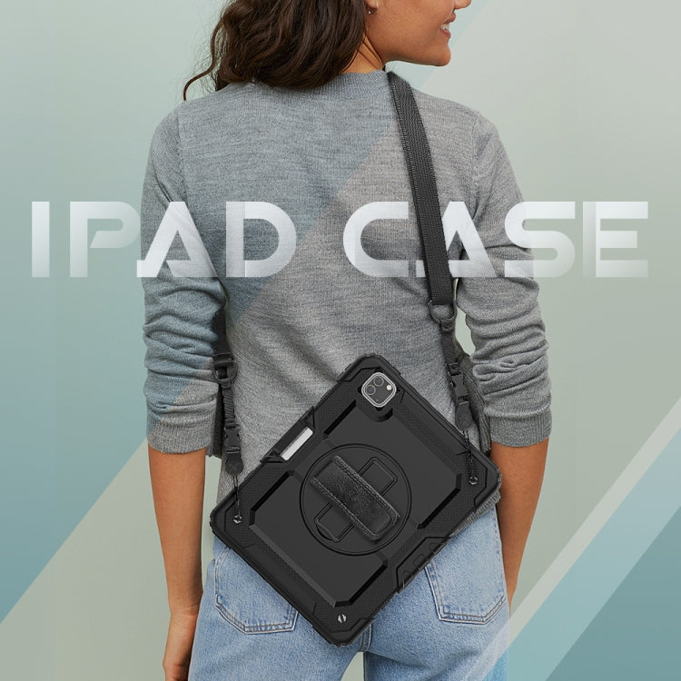 Pro 11 inch (2020) Shockproof Colorful Silica Gel + PC Protective Tablet Case with Holder & Shoulder Strap & Hand Strap & Pen Slot, For iPad Pro 11 inch (2018)