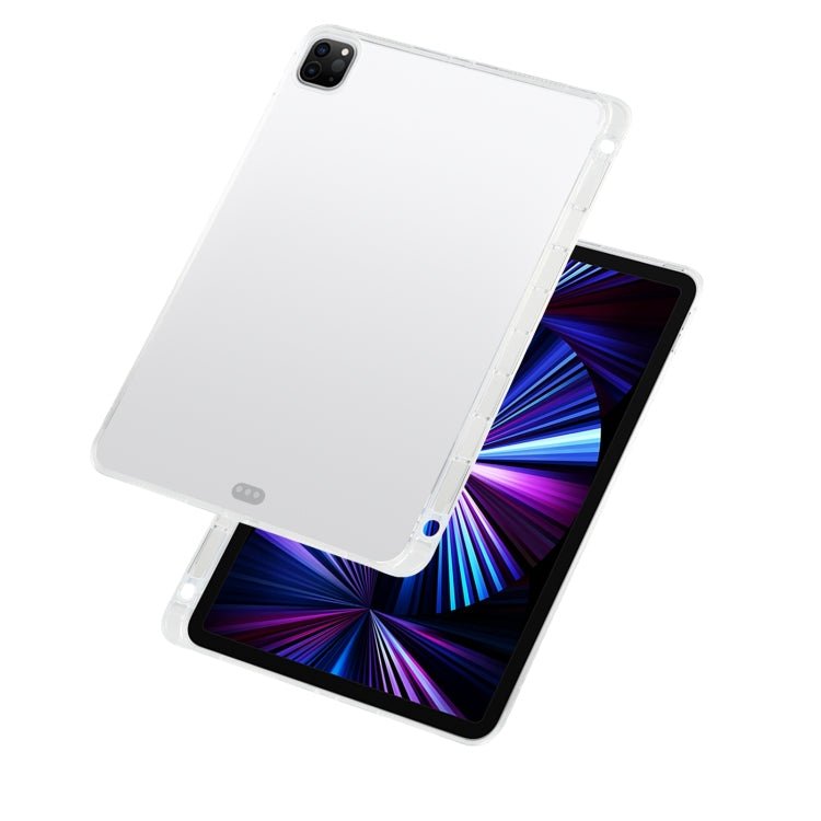 Transparent All-inclusive TPU Silicone Anti-drop Protective Tablet Case with Pen Slot, For iPad Pro 11 2022 / 2021