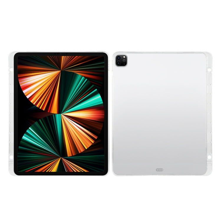 Transparent All-inclusive TPU Silicone Anti-drop Protective Tablet Case with Pen Slot, For iPad Pro 12.9 2022 / 2021