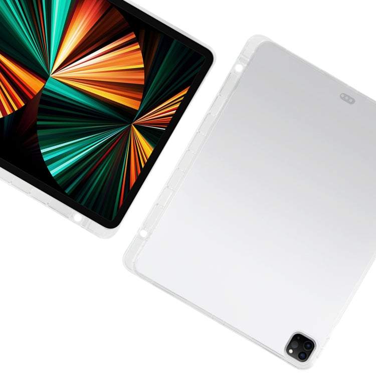 Transparent All-inclusive TPU Silicone Anti-drop Protective Tablet Case with Pen Slot, For iPad Pro 12.9 2022 / 2021